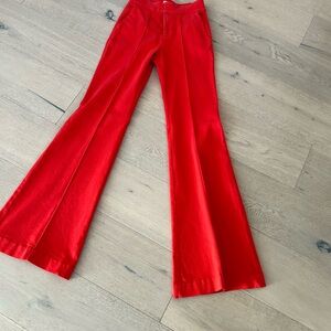 Alice + Olivia Bold Red Trousers
